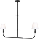 Tova Linear Chandelier - Matte Black / White