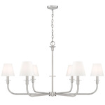 Tova Chandelier - Brushed Nickel / White