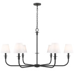 Tova Chandelier - Matte Black / White