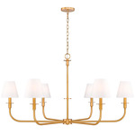Tova Chandelier - Rubbed Brass / White