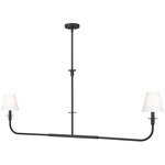 Tova Linear Chandelier - Matte Black / White
