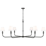 Tova Chandelier - Matte Black / White