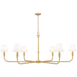 Tova Chandelier - Rubbed Brass / White