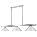 Vanguard Linear Metal Cone Pendant - Brushed Nickel / Brushed Nickel