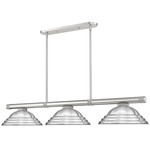 Vanguard Linear Pendant with Stepped Metal Shade - Brushed Nickel / Brushed Nickel