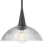Lunelle Pendant - Matte Black / Clear