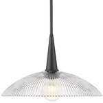 Lunelle Pendant - Matte Black / Clear