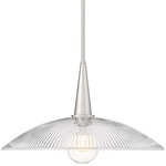 Lunelle Pendant - Brushed Nickel / Clear