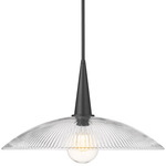 Lunelle Pendant - Matte Black / Clear