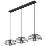 Valencia Linear Chandelier - Matte Black / Matte Black