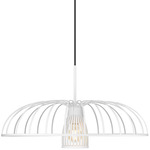 Valencia Pendant - Textured White / Textured White
