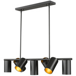 Lumina Linear Chandelier - Matte Black / Matte Black