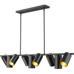 Lumina Linear Chandelier - Matte Black / Matte Black