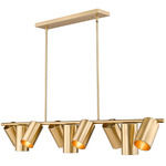 Lumina Linear Chandelier - Modern Gold / Modern Gold
