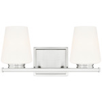 Nextra Bathroom Vanity Light - Brushed Nickel / White Opal