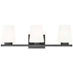 Nextra Bathroom Vanity Light - Matte Black / White Opal