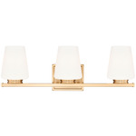 Nextra Bathroom Vanity Light - Modern Gold / White Opal