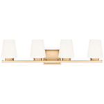 Nextra Bathroom Vanity Light - Modern Gold / White Opal