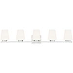 Nextra Bathroom Vanity Light - Brushed Nickel / White Opal