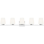 Nextra Bathroom Vanity Light - Chrome / White Opal