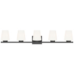 Nextra Bathroom Vanity Light - Matte Black / White Opal