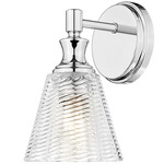 Auden Wall Sconce - Chrome / Clear
