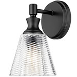 Auden Wall Sconce - Matte Black / Clear