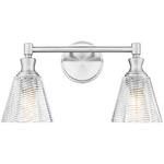 Auden Bathroom Vanity Light - Brushed Nickel / Clear