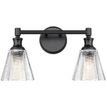 Auden Bathroom Vanity Light - Matte Black / Clear