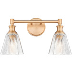Auden Bathroom Vanity Light - Modern Gold / Clear