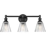 Auden Bathroom Vanity Light - Matte Black / Clear