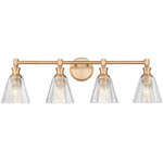 Auden Bathroom Vanity Light - Modern Gold / Clear