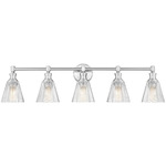Auden Bathroom Vanity Light - Brushed Nickel / Clear