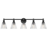 Auden Bathroom Vanity Light - Matte Black / Clear