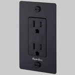 Buster + Punch Complete Metal Duplex Outlet - Overstock - Black