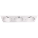 Luca 3.5 inch Static White 3-Light Multiples with Trim - White / White