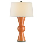 Upbeat Table Lamp - Orange / Off White