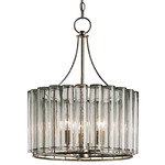 Bevilacqua Small Chandelier - Silver Leaf / Clear