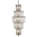 Bevilacqua Chandelier - Silver Leaf / Clear