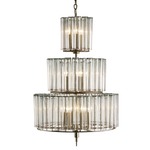 Bevilacqua Chandelier - Silver Leaf / Clear