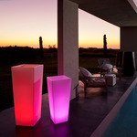 Rumba Portable Bluetooth Indoor / Outdoor LED Flower Pot - White
