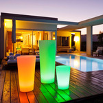 Tango Portable Bluetooth Indoor / Outdoor LED Flower Pot - White