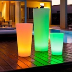 Tango Portable Bluetooth Indoor / Outdoor LED Flower Pot - White