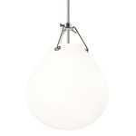 Moser Pendant - Polished Aluminum / Matte Opal