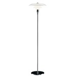 PH 3 1/2 - 2 1/2 Glass Floor Lamp - Chrome / White Opal