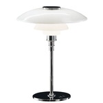 PH 4 1/2 - 3 1/2 Glass Table Lamp - Chrome / Opal