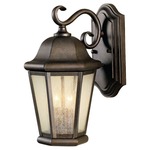 Martinsville Outdoor Wall Sconce - Corinthian Bronze / Clear Seeded