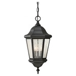 Martinsville Lantern - Black / Clear Seeded