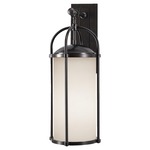 Dakota Outdoor Wall Sconce - Espresso / White Opal