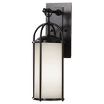 Dakota Outdoor Wall Sconce - Espresso / White Opal